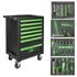 JBM 7 Drawer Tool Cabinet With Tools   Green