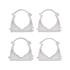 SELF LOCKING PIPE CLIPS 40MM 4PCS