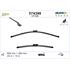 Valeo VF335 Silencio Flat Wiper Blades Front Set (600 / 350mm   Push Button Arm Connection) for ZOE 2012 to 2024