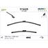 Valeo VF329 Silencio Flat Wiper Blades Front Set (530 / 530mm   Push Button Arm Connection) for FABIA Praktik 2002 2007