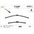 Valeo VF496 Silencio Flat Wiper Blades Front Set (640 / 520mm   Push Button Arm Connection) for Audi A6 Allroad 2012 to 2018