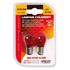 12V Red Dyed Glass, Double filament lamp   P21 5W   21 5W   BAY15d   2 pcs    D Blister