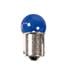 12V Blue Dyed Glass, single filament lamp   R5W   5W   BA15s   2 pcs    D Blister