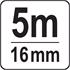 MEASURING TAPE YELLOW BLACK 5Mx16MM
