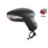 Right Wing Mirror (electric, heated, indicator, black cover) for Ford FIESTA VI, 2008 2012