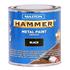 Maston Hammer Metal Paint   Smooth Black   750ml