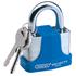 Draper 64182 50mm Laminated Steel Padlock and 2 Keys with Hardened Steel Shackle and Bumper