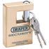 Draper Expert 64201 63mm Quality Close Shackle Solid Brass Padlock and 2 Keys with Hardened Steel Shackle