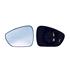 Left Blue Wing Mirror Glass (heated) and Holder for Citroen C5, 2008 2017