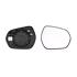 Right Wing Mirror Glass (heated, without blind spot warning indicator) and Holder for Ford Puma, 2019 Onwards