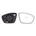 Right Wing Mirror Glass (heated, blind spot warning) and Holder for Peugeot 208 II 2019 Onwards
