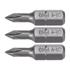 SCREWDRIVER BITS 1/4 25MM PH0 3 PCS