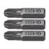 SCREWDRIVER BITS 1/4 25MM PZ3 3 PCS