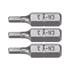 SCREWDRIVER BITS 1/4 25MM HEX H3 3 PCS