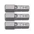 SCREWDRIVER BITS 1/4 25MM HEX H8 3 PCS