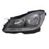 Left Headlamp (Black Bezel, Halogen, Takes H7 / H7 Bulbs, Electric Adjustment, Supplied With Motor) for Mercedes C CLASS 2011 on