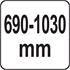 TELESCOPIC ALU. BYPASS LOPPER 690 1030MM