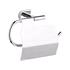 TOILET PAPER HOLDER WITH LID OVAL CHROME