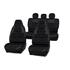 CHAMPION Style Seat Covers with Fixed Headrests (Black) For Citroen C ZERO 2010 Onwards
