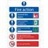 Draper 72156 'Fire Action Procedure' Mandatory Sign