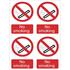 Draper 72166 4 x 'No Smoking' Prohibition Sign
