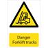 Draper 72360 'Danger Forklift Trucks' Hazard Sign