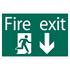 Draper 72446 'Fire Exit Arrow Down' Safety Sign