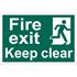 Draper 72450 'Fire Exit Keep Clear' Safety Sign