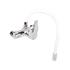 KITCHEN FAUCET WITH WHITE FLEXIBLE SPOUT
