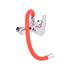 KITCHEN FAUCET WITH RED FLEXIBLE SPOUT