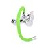 KITCHEN FAUCET WITH GREEN FLEXIBLE SPOUT