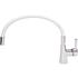 KITCHEN FAUCET WITH WHITE FLEXIBLE SPOUT