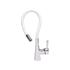 KITCHEN FAUCET WITH WHITE FLEXIBLE SPOUT