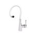 KITCHEN FAUCET WITH WHITE FLEXIBLE SPOUT