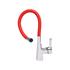 KITCHEN FAUCET WITH RED FLEXIBLE SPOUT