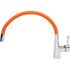 KITCHEN FAUCET W/ ORANGE FLEXIBLE SPOUT