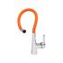 KITCHEN FAUCET W/ ORANGE FLEXIBLE SPOUT