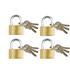 PLATED BRASS PADLOCK SET 4PCS 25MM