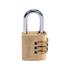 PADLOCK WITH 3 RING COMBINATION LOCK.