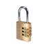 PADLOCK WITH 3 RING COMBINATION LOCK.
