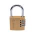 PADLOCK WITH 4 RING COMBINATION LOCK.