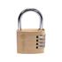 PADLOCK WITH 4 RING COMBINATION LOCK.