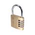 PADLOCK WITH 4 RING COMBINATION LOCK.