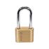 PADLOCK WITH 4 RING COMBINATION LOCK.