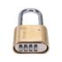 PADLOCK WITH 4 RING COMBINATION LOCK.