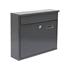 Wall Mounted Steel Post Box   Grey 