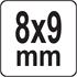 DOUBLE OPEN END SPANNER 8x9MM