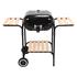 GARDEN BBQ GRILL, LID&SHELFES, 47X47CM