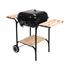 GARDEN BBQ GRILL, LID&SHELFES, 47X47CM