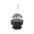 GARDEN STEEL FIRE PIT WITH GRILL 70X60CM